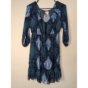 Candies Women's Sheer Dress Babydoll Feminine Ruffle Goth Size Large (503)